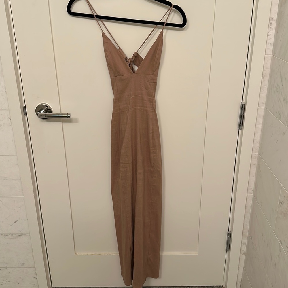 Zara Strappy Linen Dress